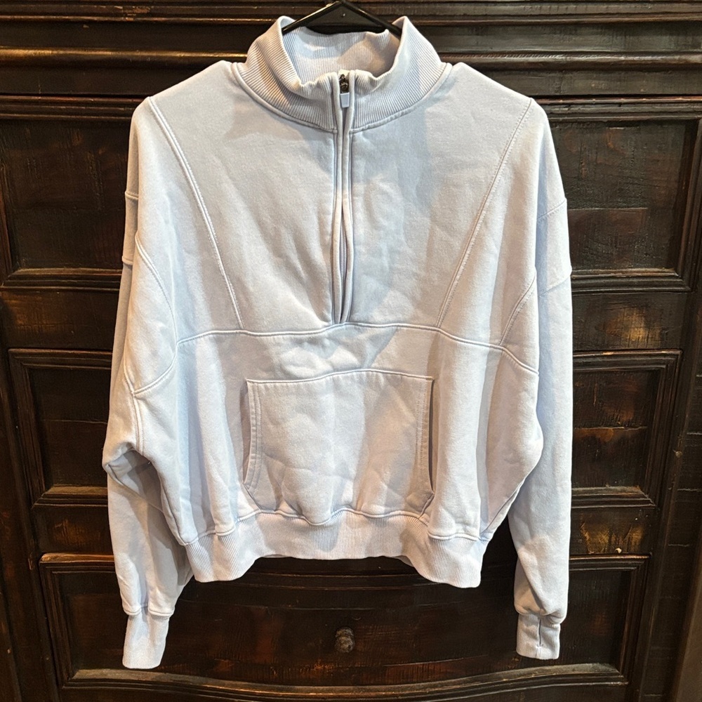 Yogalicious Baby Blue 3/4 zipped pullover